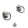 Aifeier ET 30 PCS Screwback Screw Rivet Stud Silver Round Head Nail with Pull Ring DIY Accessory Nail for Leather Craft Clothes BagsHats Belts etc