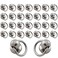 Aifeier ET 30 PCS Screwback Screw Rivet Stud Silver Round Head Nail with Pull Ring DIY Accessory Nail for Leather Craft Clothes BagsHats Belts etc