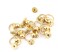 RuiLing 30pcs 8x6mm Screwback Round Head Rivet with Pull Ring Metal Handmade DIY Accessory Nail Heads Stud Leather Craft Screw Rivets Gold
