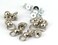 RuiLing 30pcs 8x6mm Screwback Round Head Rivet with Pull Ring Metal Handmade DIY Accessory Nail Heads Stud Leather Craft Screw Rivets Silver