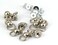 RuiLing 30pcs 8x6mm Screwback Round Head Rivet with Pull Ring Metal Handmade DIY Accessory Nail Heads Stud Leather Craft Screw Rivets Silver