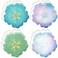 CCOZN 4 PCS Flower Silicone Coaster Molds for Epoxy Resin Agate Cup Mat Mold for Resin Casting DIY Craft Making