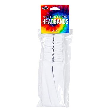 TULIP Tulip Headbands 2 Pack Tie Dye Accessory 2 Count Pack of 1 White
