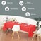 Evershine 12Pack Heavy Duty Plastic Table Covers Tablecloth Reusable Rectangle 54 X 108 Red