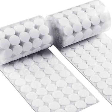 Rena Chris Self Adhesive Dots Strong Adhesive 500PCS 059 Diameter Sticky Back Nylon Dots Hook Loop Dots with Waterproof Sticky Glue Tapes Very Suitable for Classroom Office Home