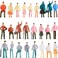 Gejoy 100 Pcs Miniature People Figurines 175 Scale Model Trains Architectural 098in Plastic Mini Tiny People Sitting and Standing for Diorama