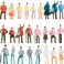 Gejoy 100 Pcs Miniature People Figurines 175 Scale Model Trains Architectural 098in Plastic Mini Tiny People Sitting and Standing for Diorama