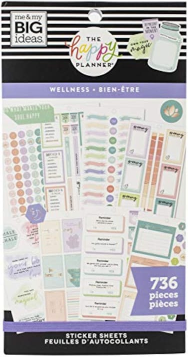 me & ME MY BIG IDEAS Happy Planner STCKRS Wellness 736Pkg
