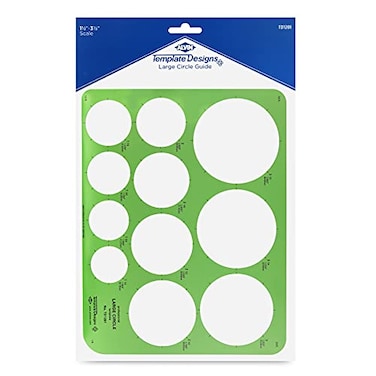 ALVIN TD1201 Large Circles Guide Template Drawing and Drafting Tool for Artists Architects Design and Drafting 15 to 35 Scale