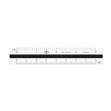 ALVIN Mini Aluminum Engineer Triangular Scale Ruler Drawing and Design Tool for Students and Professionals Great for Drafting Architecture Engineering and Art 4 Inches