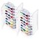 Mifoci 2 Pcs 46 Grids Thread Holder Double Sided Sewing Thread Organizer Portable Clear Plastic Holder for Embroidery Sewing Crafts Beads Embroidery Floss Small Toys
