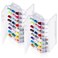 Mifoci 2 Pcs 46 Grids Thread Holder Double Sided Sewing Thread Organizer Portable Clear Plastic Holder for Embroidery Sewing Crafts Beads Embroidery Floss Small Toys