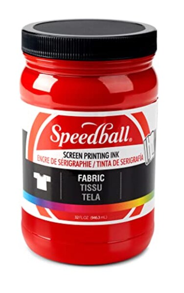 Speedball 004601 Fabric Screen Printing Ink 32 Fl Oz Red