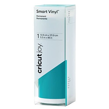 Cricut Joy Smart Permanent Vinyl Aqua 4ft Roll 55 x 48 Matte Finish Compatible with Joy Machine Matless Cutting for Long cuts 4ft Shapes 20ft Repeated cuts