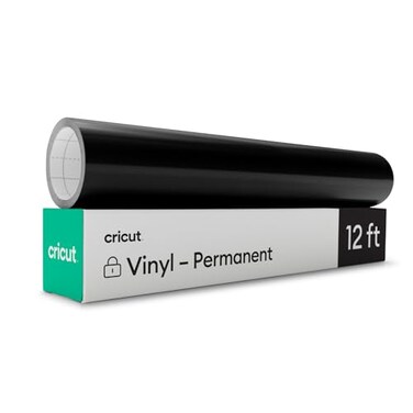 Cricut Premium Permanent Vinyl 12ft Black 3Pack of 4ft Rolls Compatible with ExploreMaker Machines