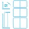 UPTTHOW 9Pcs Bookbinding Easy Scrapbooking Tool for Starter Complete Great Stencils and Cutter Guide Kit Can Be Made into Notebook Calender Junk Journal Handbook