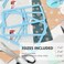UPTTHOW 9Pcs Bookbinding Easy Scrapbooking Tool for Starter Complete Great Stencils and Cutter Guide Kit Can Be Made into Notebook Calender Junk Journal Handbook