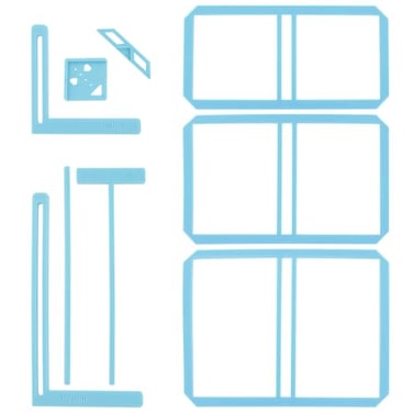 UPTTHOW 9Pcs Bookbinding Easy Scrapbooking Tool for Starter Complete Great Stencils and Cutter Guide Kit Can Be Made into Notebook Calender Junk Journal Handbook