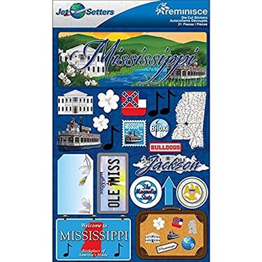 Reminisce Jet Setters 2 3Dimensional Sticker Mississippi