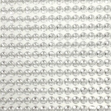Wrapables 500Piece Adhesive Rhinestone Crystal Diamond Stickers 6mm Silver