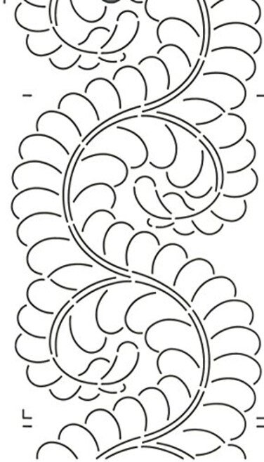 Quilting Creations Feather Border for Use with 422QC Quilt Stencil 8
