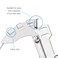 YEQIN 4in1 Piping Folder Binder Cording Binder Double Fold Right Angle Bias Binder Set Fits Single Needle Lockstitch Sewing Machine 26MM