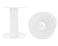 CleverDelights 3 White Plastic Spools 3 Pack Empty Spools Crafts Thread Cord Wire Rope Roll