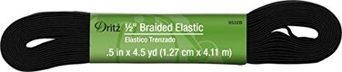 Dritz 12 Braided Elastic 412Yards Long Black