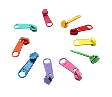 Zipperstop Handbag YKK Long Pull Zipper Heads 45mm Loose Sliderspulls Choice of Brights Neutrals or Mix 10pc Brights Purses Handbags Craft Projects