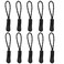 YZSFIRM Luggage Zipper Pull Replacement for Backpack 10 Pcs Black White Zipper Tab
