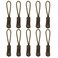 YZSFIRM Luggage Zipper Pull Replacement for Backpack 10 Pcs Brown Zipper Tab