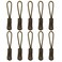 YZSFIRM Luggage Zipper Pull Replacement for Backpack 10 Pcs Brown Zipper Tab