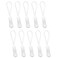 YZSFIRM Luggage Zipper Pull Replacement for Backpack 10 Pcs White Zipper Tab