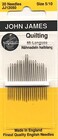 Colonial Needle QuiltingBetweens Hand NeedlesSize 510 20Pkg