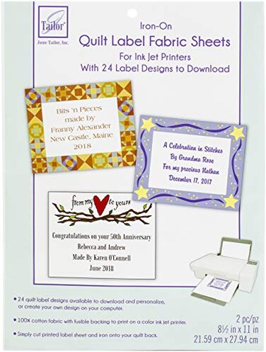 June Tailor JT403 Quilt Label Fabric Sheets