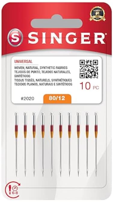 SINGER 10Pack Universal 2020 Sewing Machine Needles Size 8012