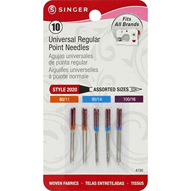 SINGER Regular Point Sewing Machine Needle Size 8012 9014 10016 10Count