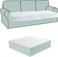HOMBYS Couch Cushion Replacement Wrapped with Polyester Batting High Density Couch Cushions Inserts with Dacron Fiber LayerUpholstery Cushion Padding with Removable Cover6 inch Thick26x26 1pcs