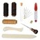 Shappy 15 Pieces Bookbinding Kit Starter Tools Set Bone Folder Paper Creaser Waxed Thread Awl LargeEye Needles for DIY Bookbinding Crafts and Sewing Supplies