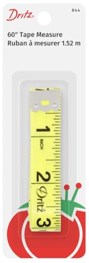 Dritz 58 x 60 Tape Measure Inches and Centimeters Yellow