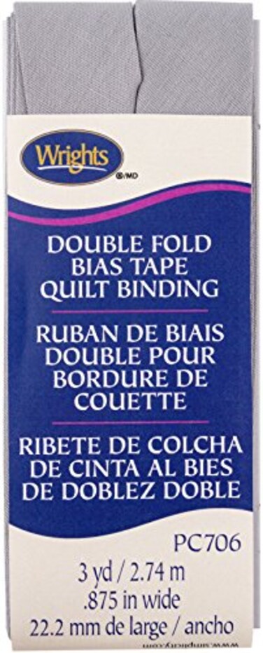 Wrights Medium Grey Double Fold Quilt Binding 78 X3yd 1 Count Pack of 1