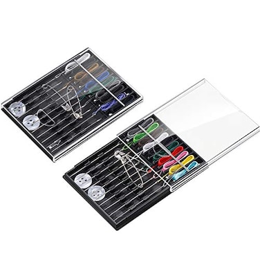 HESTYA 2 Boxes 20 Pcs Home and Travel Sewing Kit Pre Threaded Needles for Hand Sewing Needles and Thread Box Quick Prethreaded Kits