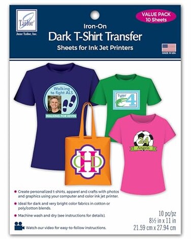 June Tailor Dark TShirt Transfer 10pack