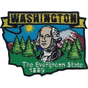 FindingKing State of Washington The Evergreen State 1889 Map Patch 3