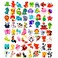 sinceroduct Sparkling 5D Diamond Sticker Kit for All Ages 64 PCS Cute Animals Dinosaurs EcoFriendly Reusable Easy DIY Art for Creative Fun and Learning