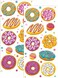 Playhouse Assorted Donuts Vanilla Scented Scratch Sniff Stickers 1 Pack of Two Sticker Sheets