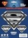 CHROMA Chroma Graphics 3016 Classic Emblemz 3 Piece Superman Decal Regular Blue Chrome Red