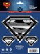 CHROMA Chroma Graphics 3016 Classic Emblemz 3 Piece Superman Decal Regular Blue Chrome Red