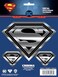 CHROMA Chroma Graphics 3016 Classic Emblemz 3 Piece Superman Decal Regular Blue Chrome Red