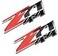 Aimoll 2pcs Z71 4x4 Emblems Badges 3D ABS Decal Emblems for Chevy GMC Silverado Red Black